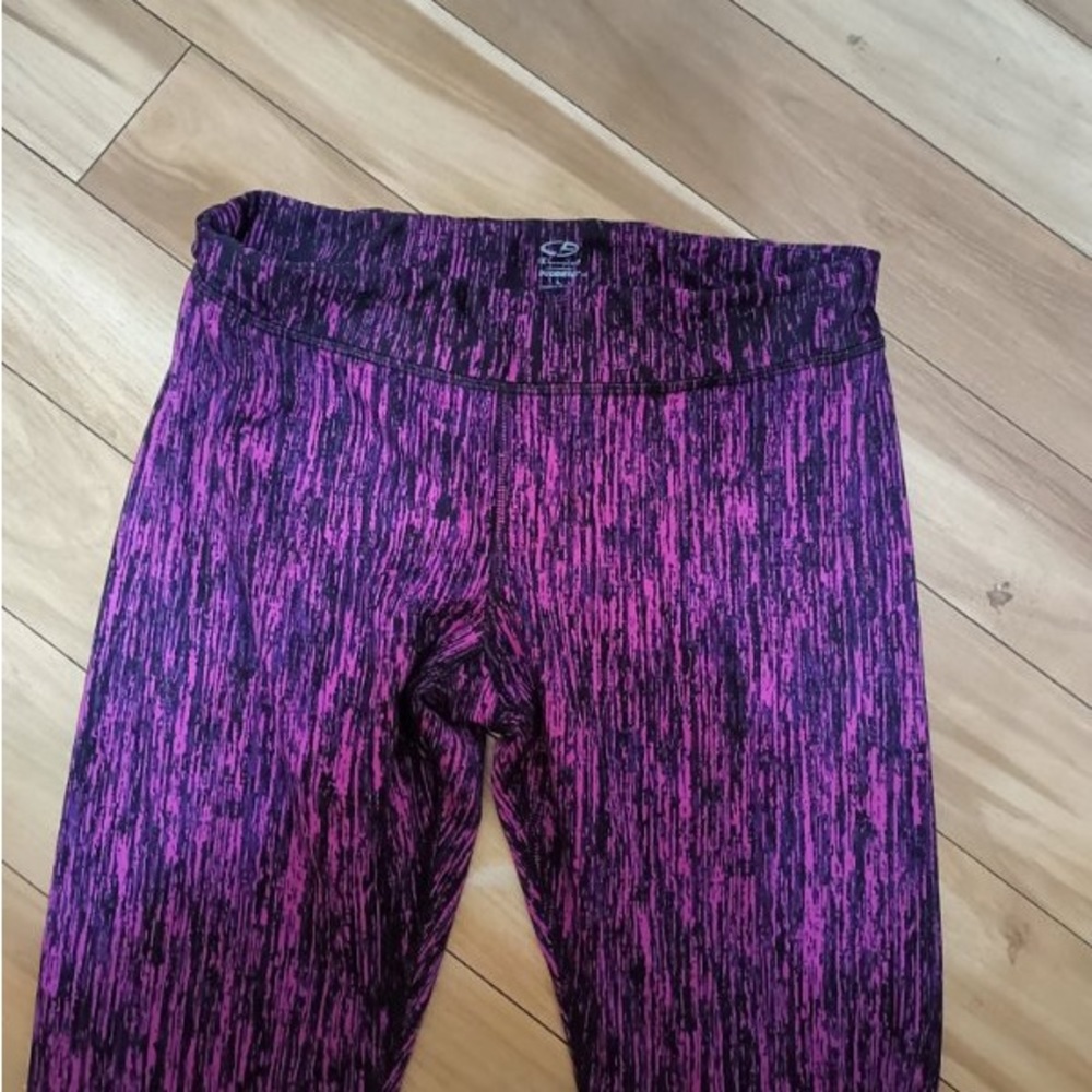 Purple and black leggings size large